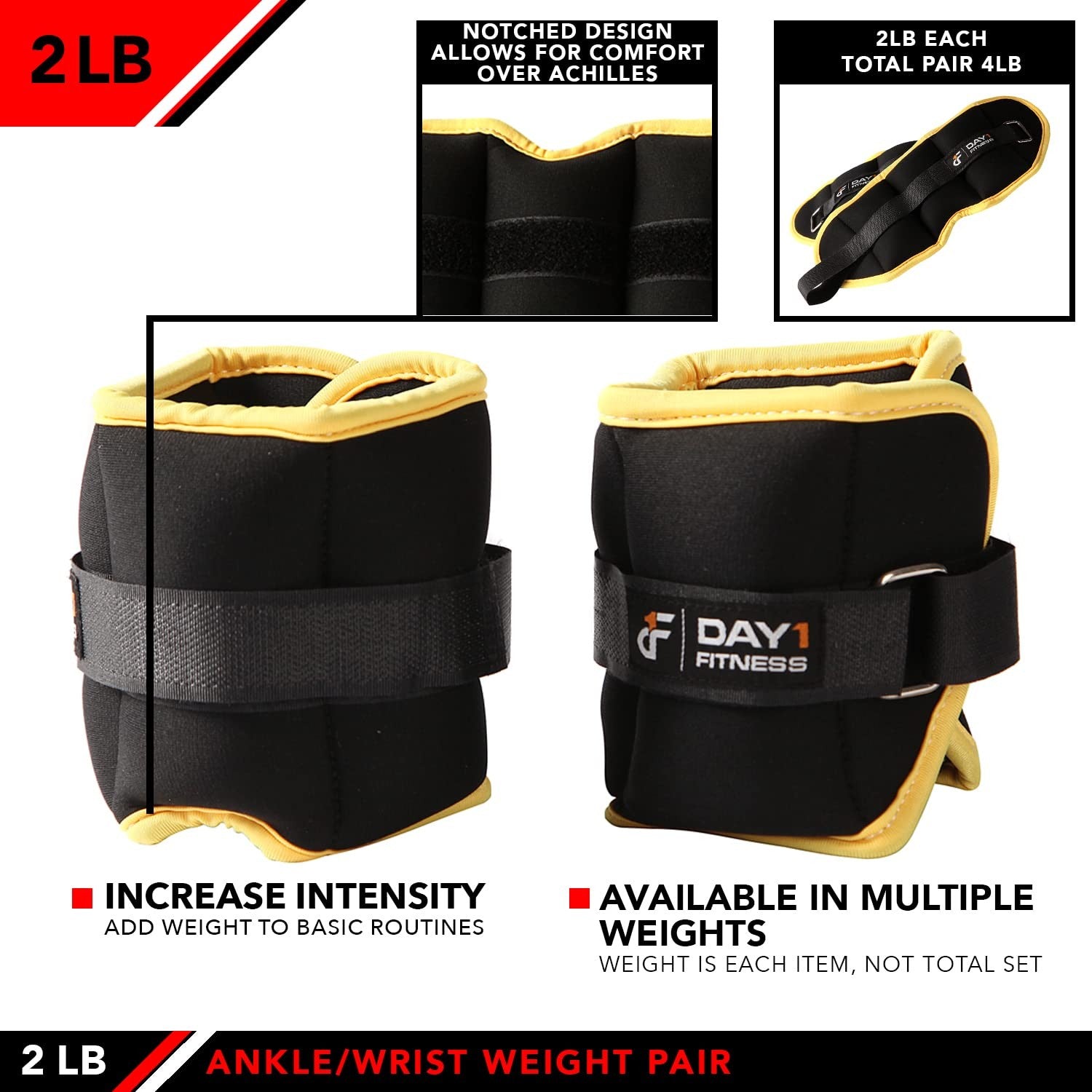 Adjustable Ankle Weights - Ankle Weight Pair 10 Weight and Bundle Options