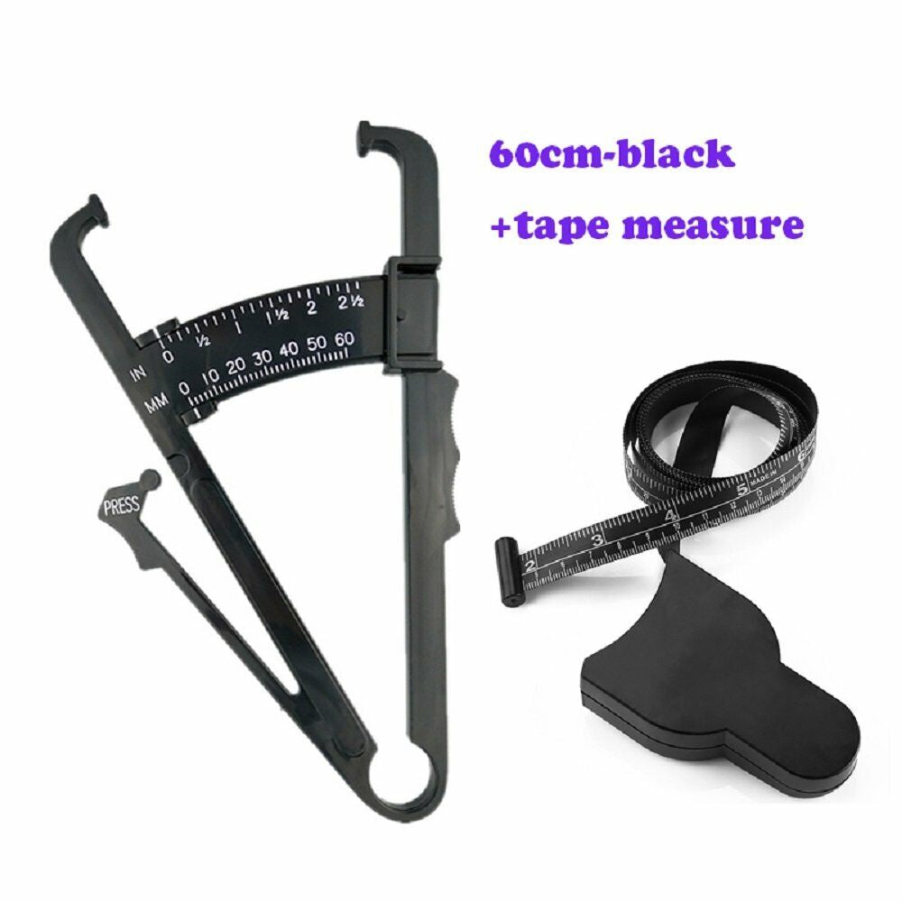2-Pack Skinfold Body Fat Caliper & Measuring Tape Set BMI Fitness Weight Loss